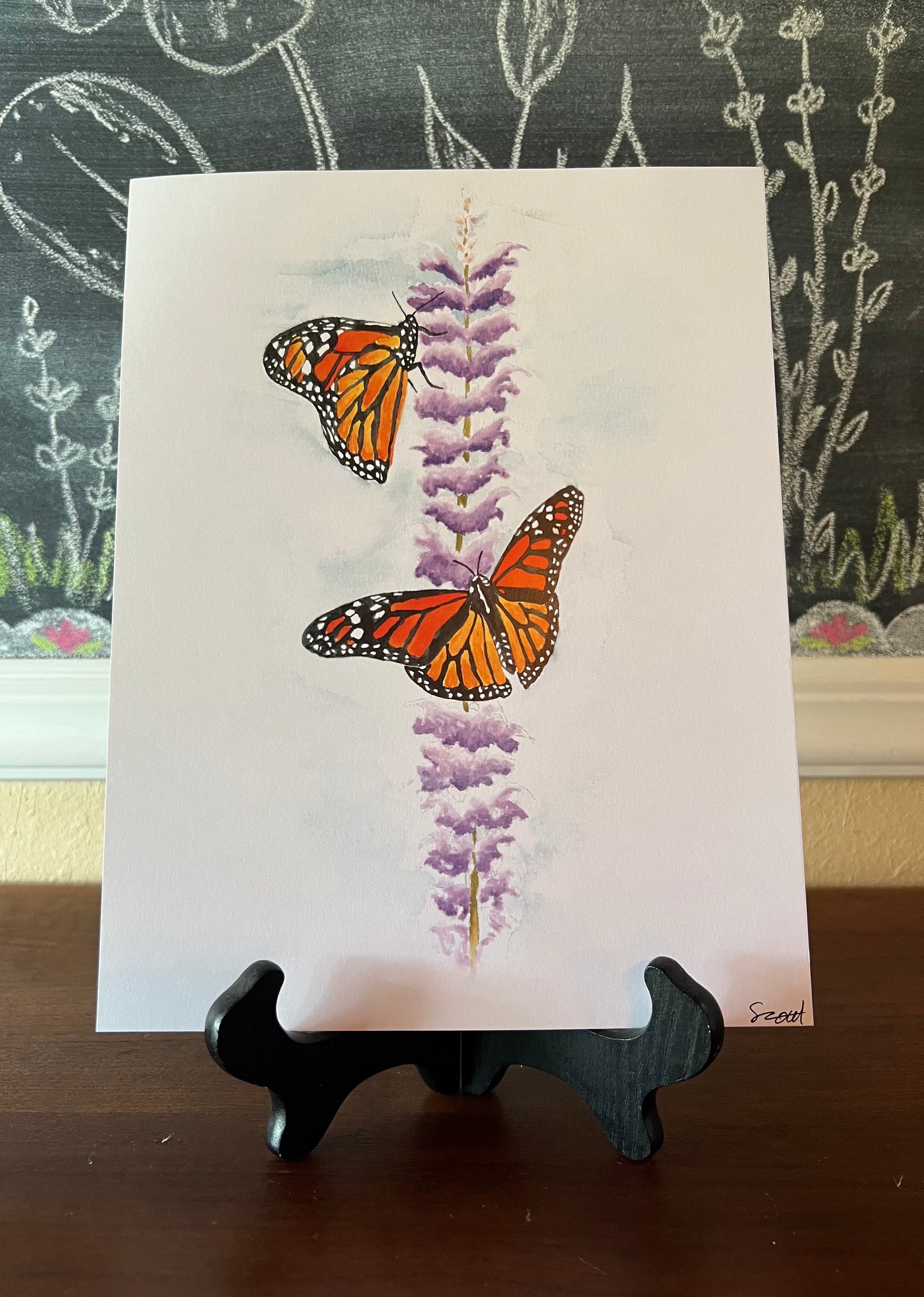 Monarch Butterflies Watercolor Print