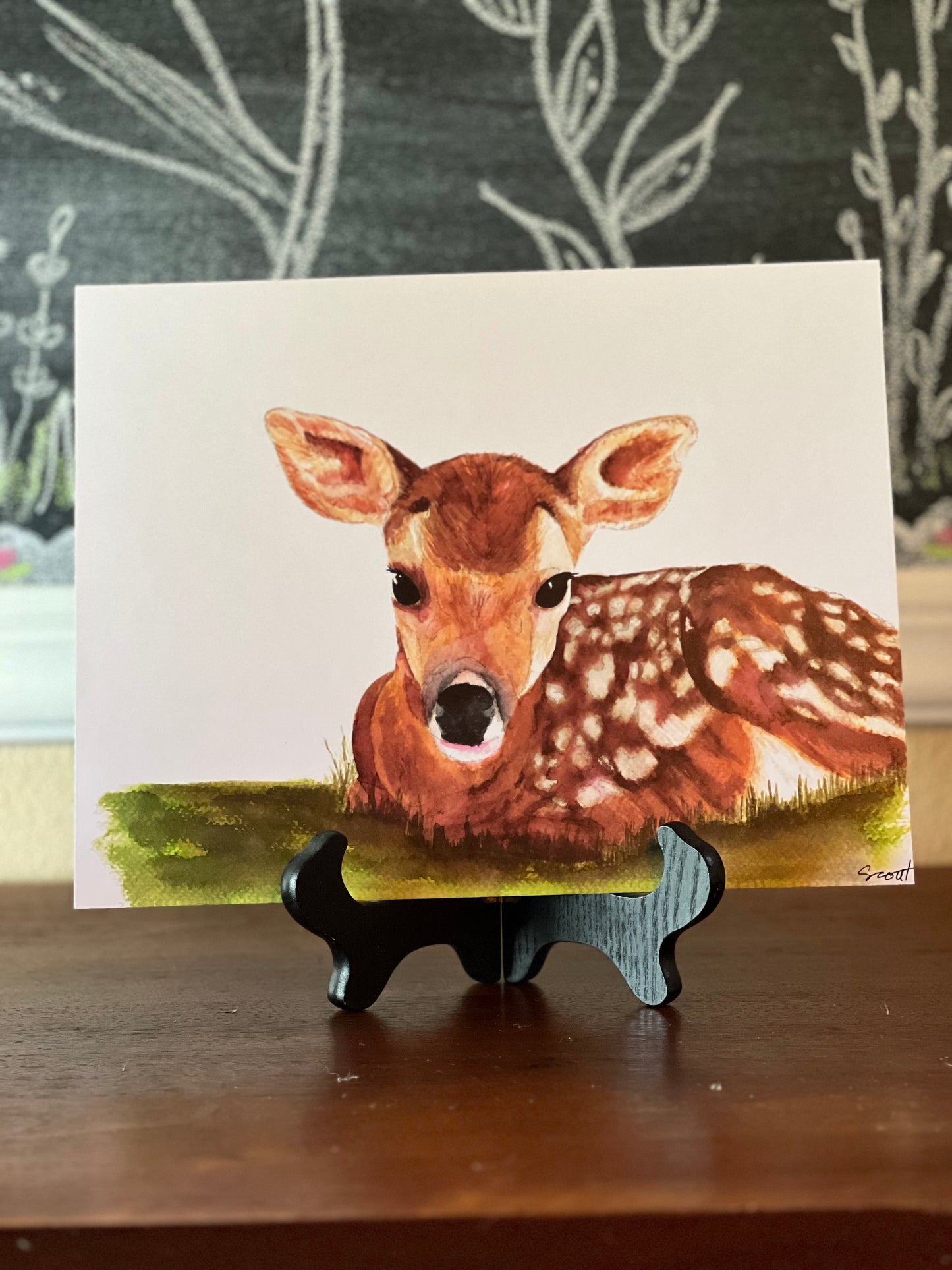 Spotted Baby Deer Watercolor Print