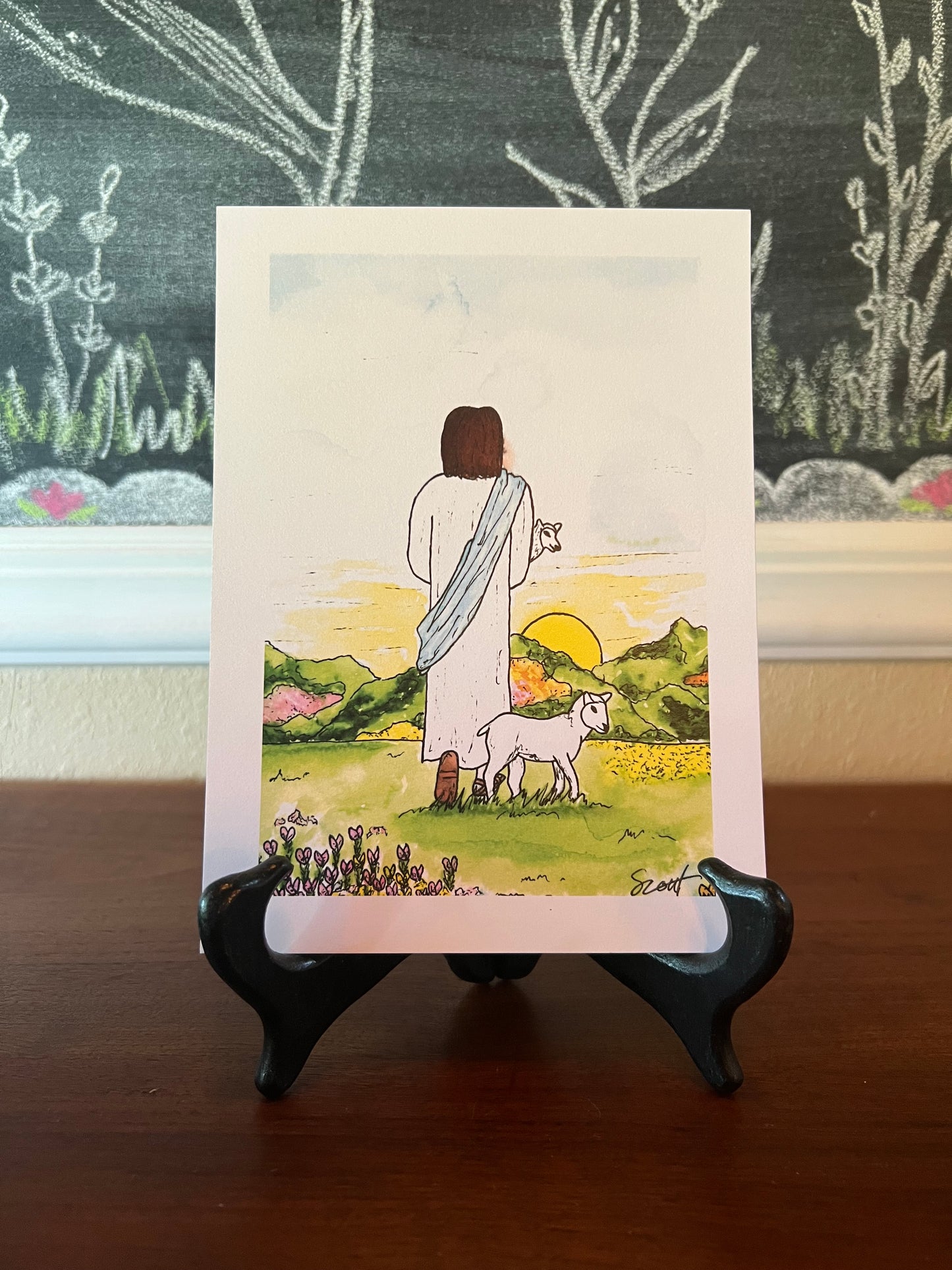 The Good Shepherd Watercolor Print