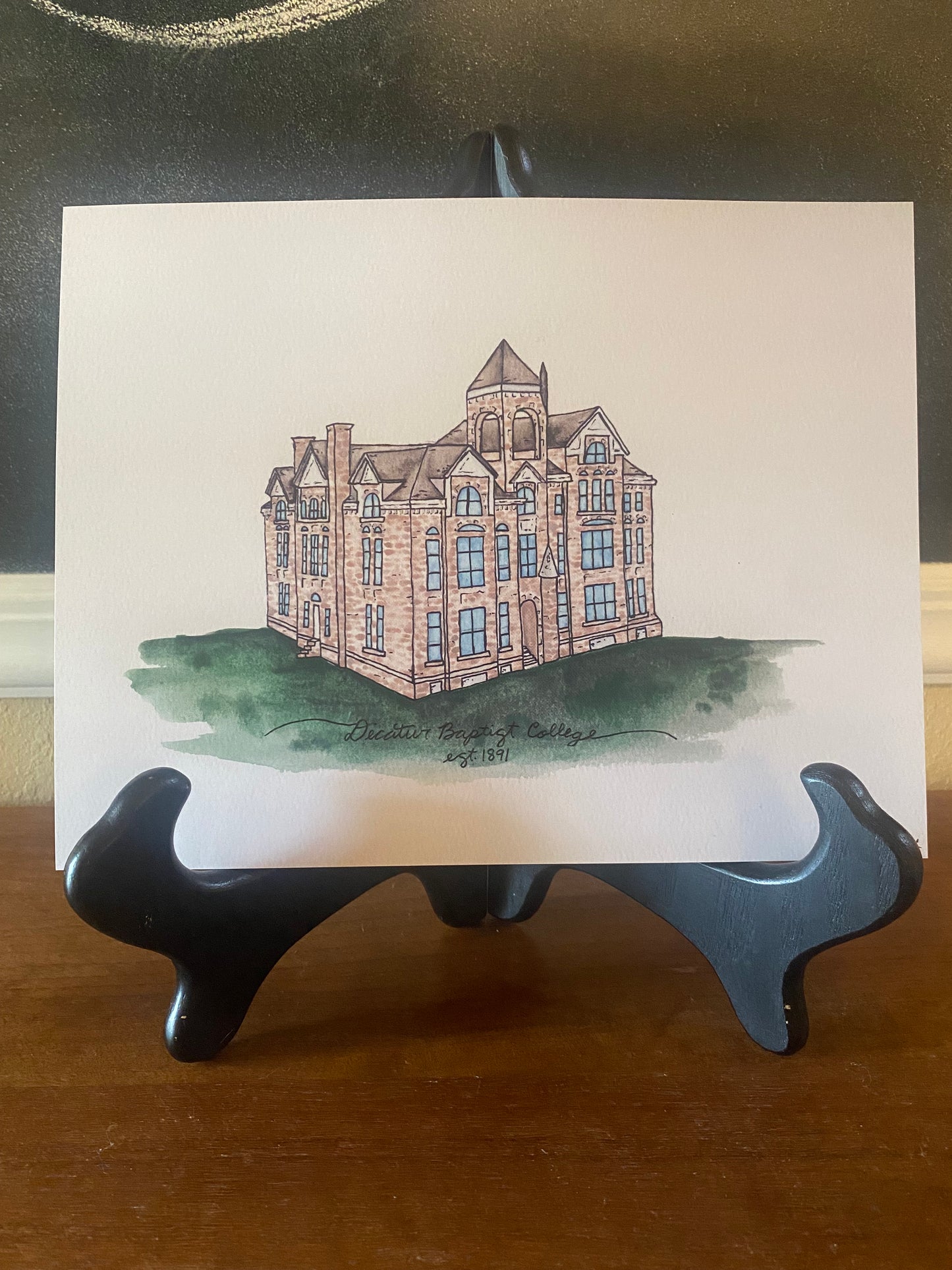 Historical Decatur Baptist College Watercolor Print