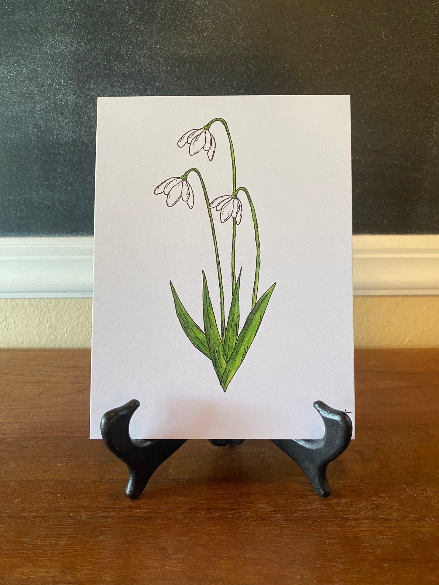 January/Snowdrop Birth Month Flower Print