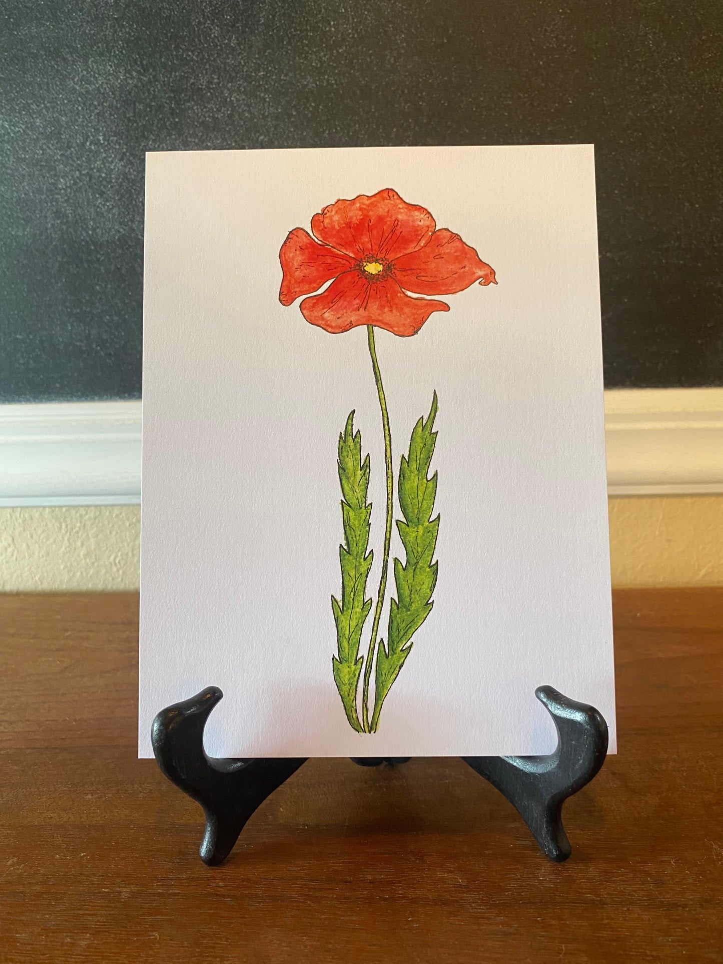August/Poppy Birth Month Flower Print