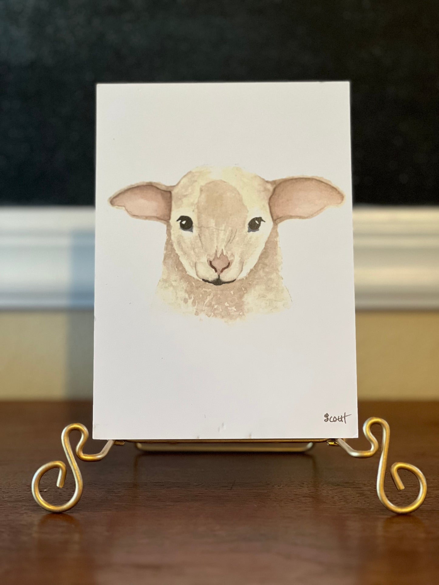 Sweet Lamb  Watercolor Print