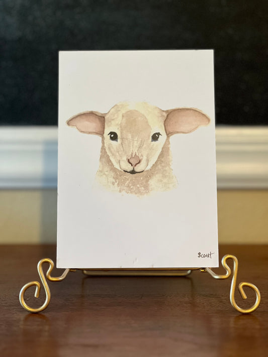 Sweet Lamb  Watercolor Print