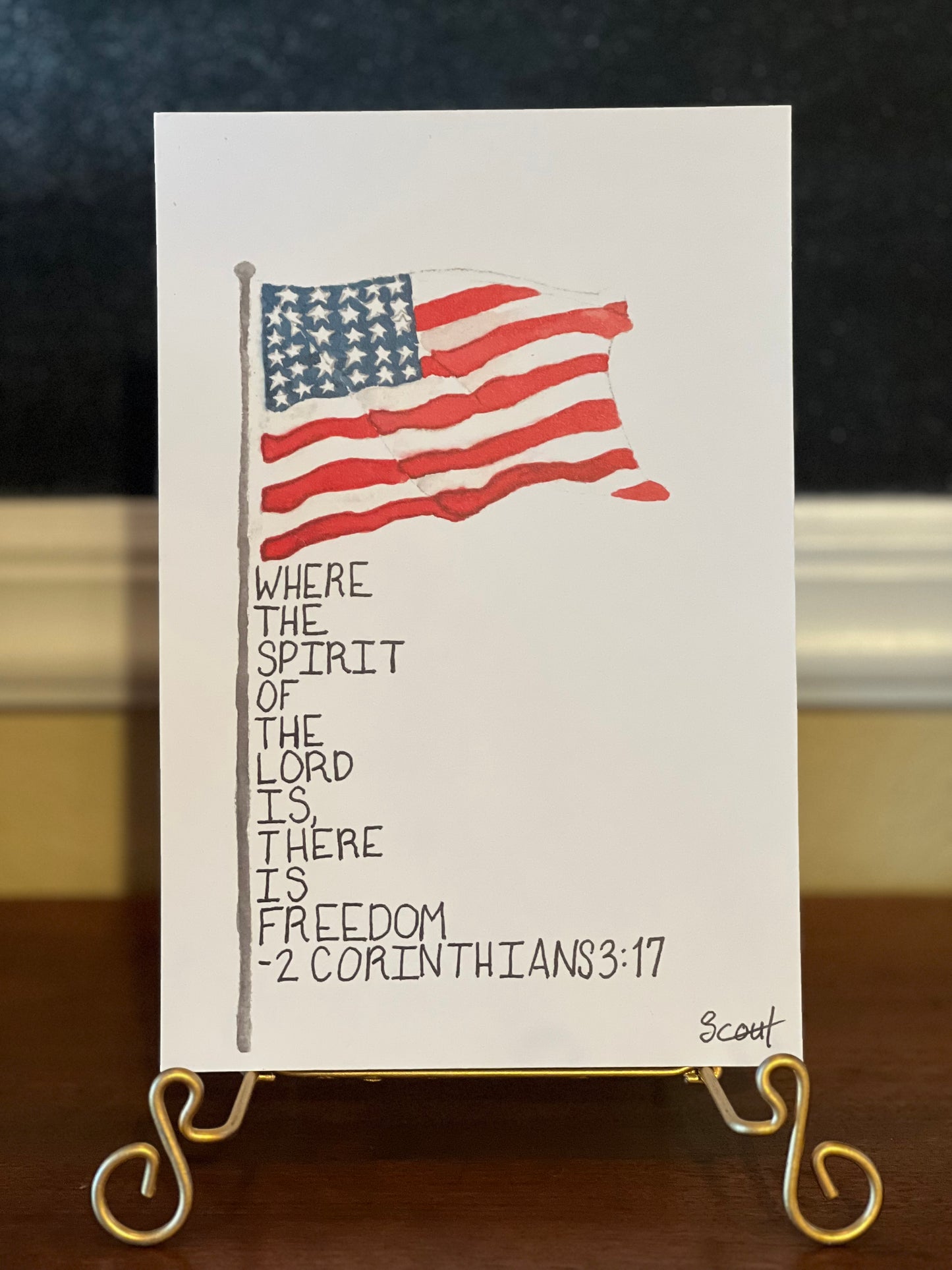 Watercolor Flag Print