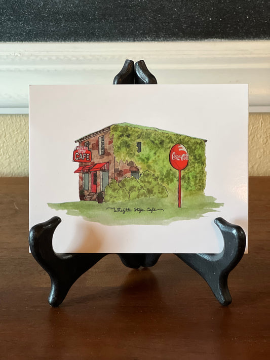 Historical Whistles Stop Cafe Postcard