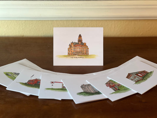 Decatur, Texas Historical Buildings Stationary Set