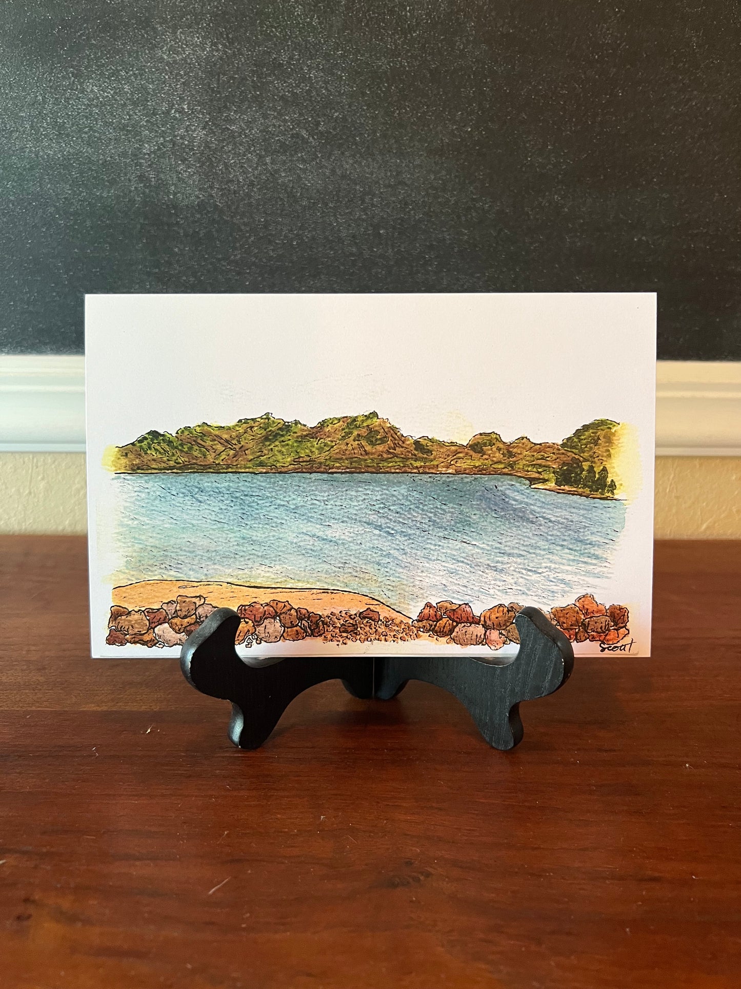 Oklahoma Great Plains State Park Watercolor Landscape Print