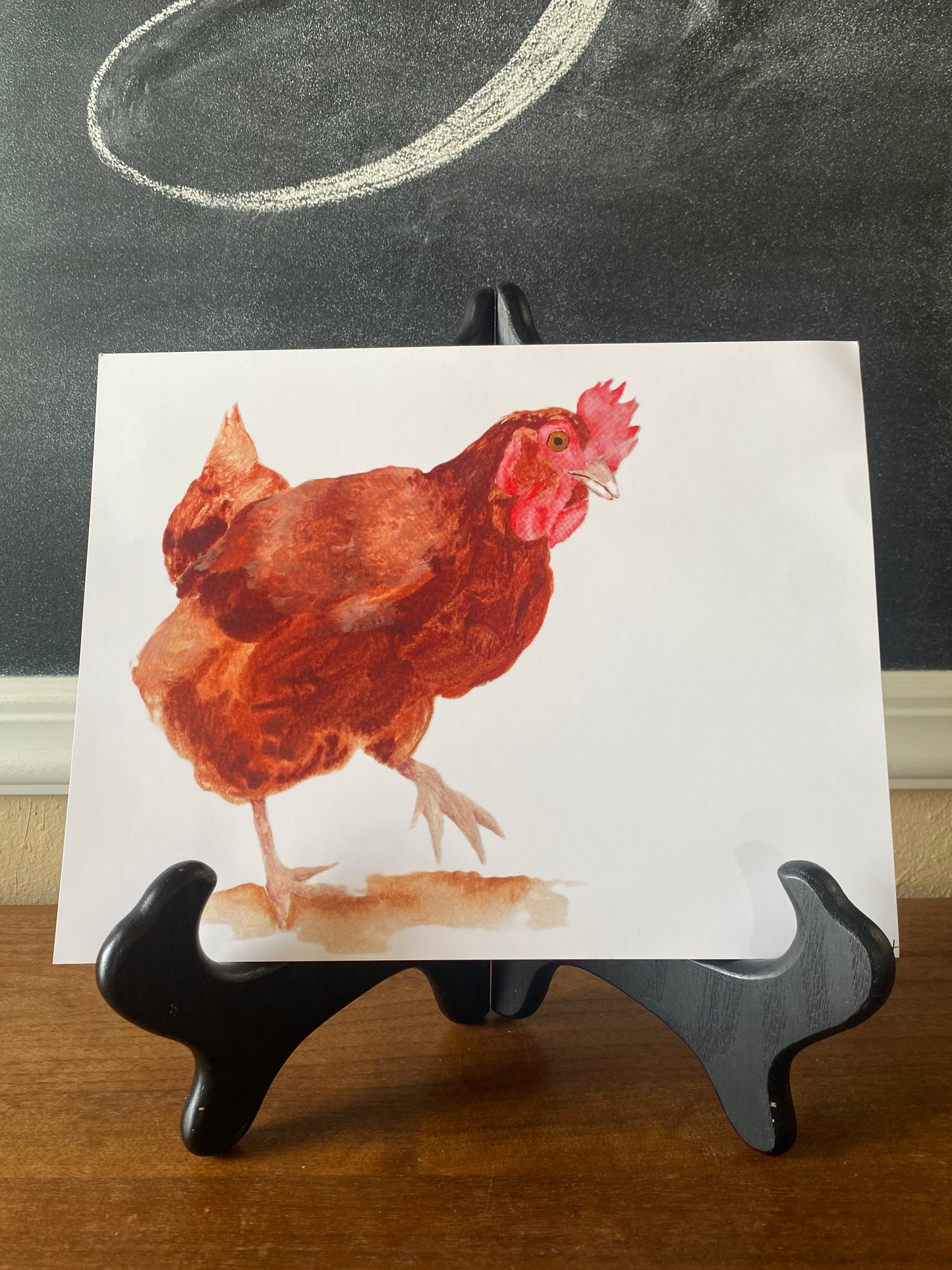 Happy Hen Watercolor Print